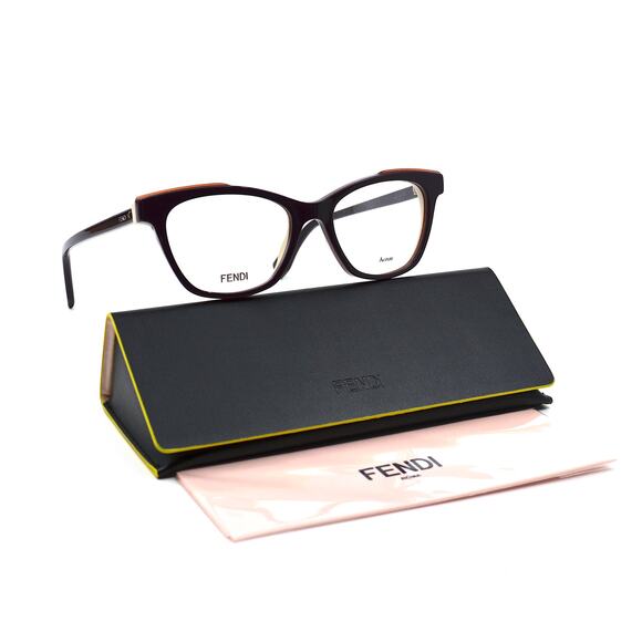 FENDI FF 0256 83V VIOLET/IVORY AUTHENTIC EYEGLASSES FRAME - Picture 1 of 13